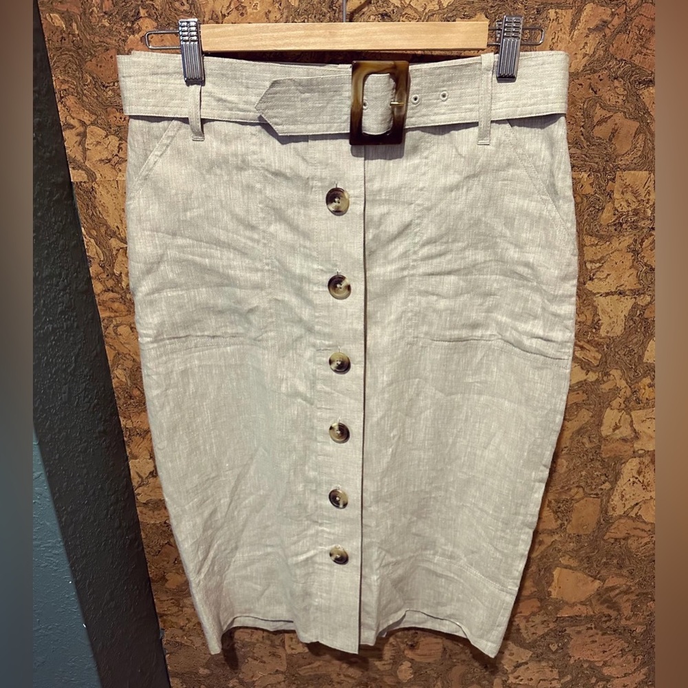 Isaac Mizrahi linen skirt size 8